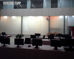 110v clear to frosted switchable privacy glass film