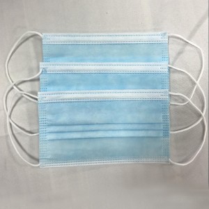disposable non-woven 3 ply spunbonded face mask