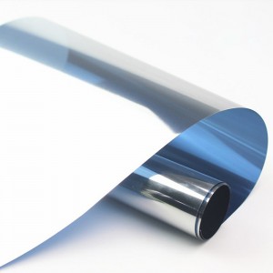blue silver self adhesive metallized pet film