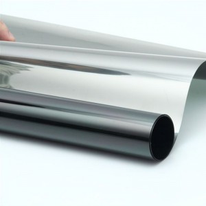 black silver plastic window film