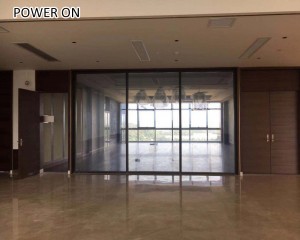 transparent to frosted switchable film glass