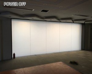 self-adhesive clear to opaque smart film projector