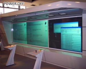 rear projection smart glass touch foil