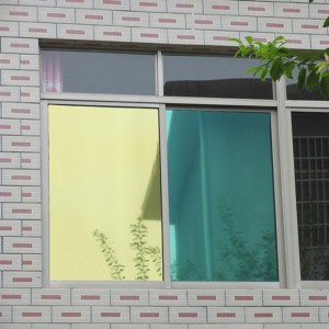 stained silver solar control window film