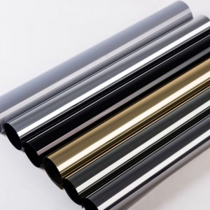 black silver plastic window film