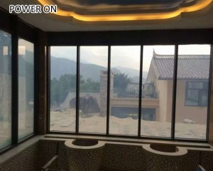 sun heat insulation flat shaped pdlc smart glass film