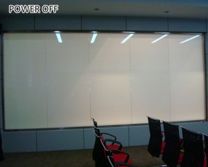 milky white electrochromic films for conference room